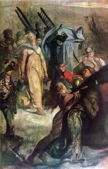 The Village Firemen (detail), 1857. Creator: Pierre Puvis de Chavannes