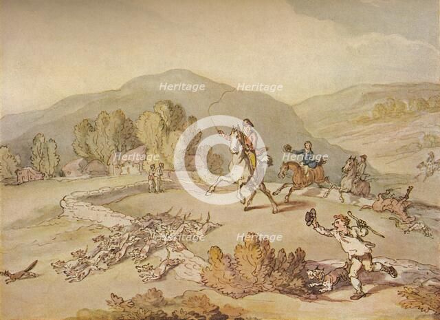 'The Village Hunt', c1800, (1922). Artist: Thomas Rowlandson.