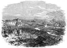 The village of Bradfield, near Sheffield, scene of the late floods...by our special artist, 1864. Creator: Unknown