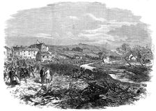 The village of Bradfield, near Sheffield, scene of the late floods...by our special artist, 1864. Creator: Unknown