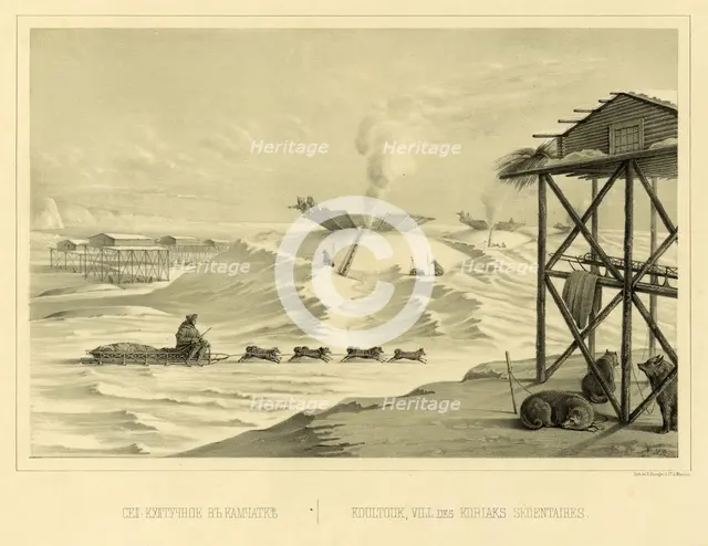 The Village of Kultuchnoe in Kamchatka., 1856. Creator: Ivan Dem'ianovich Bulychev.