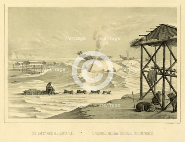 The Village of Kultuchnoe in Kamchatka., 1856. Creator: Ivan Dem'ianovich Bulychev.