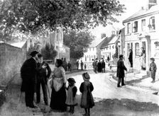 The village of Hawarden after the announcement of Mr. Gladstone's death, 1898. Creator: Unknown