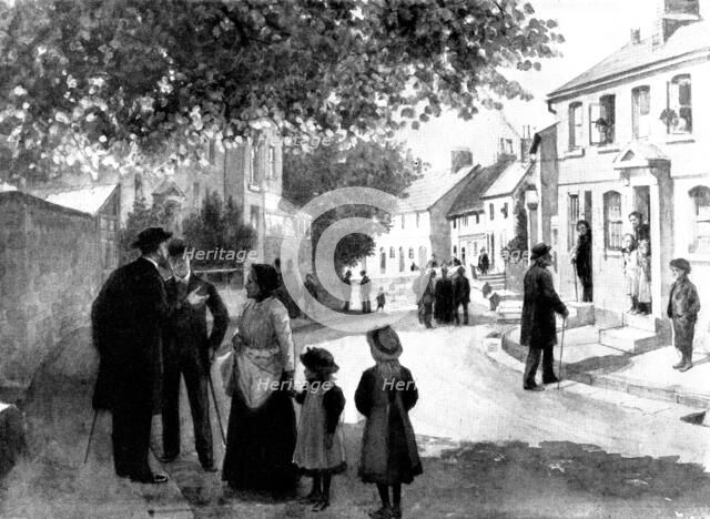 The village of Hawarden after the announcement of Mr. Gladstone's death, 1898. Creator: Unknown.