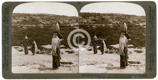 The village of Imwas (Emmaus), Palestine, 1900.Artist: Underwood & Underwood