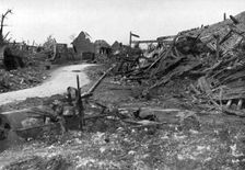 The village of Mametz after the July bombardment, Battle of the Somme, 1916, (c1920)