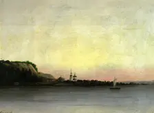 The Village of Samarovo at 2 Versts From the Steamer Pier. View to the East, 1880-1897. Creator: Pavel Mikhailovich Kosharov