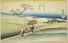 The Village of Yase (Yase no sato), from the series "Famous Places in Kyoto (Kyoto..., c. 1834. Creator: Ando Hiroshige