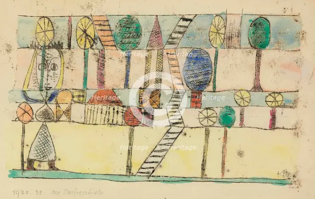 The Village Madwoman, 1920. Creator: Klee, Paul (1879-1940).