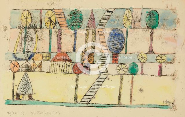 The Village Madwoman, 1920. Creator: Klee, Paul (1879-1940).