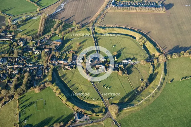 The village, Neolithic henge and stone circle, Avebury, Wiltshire, 2023. Creator: Damian Grady.