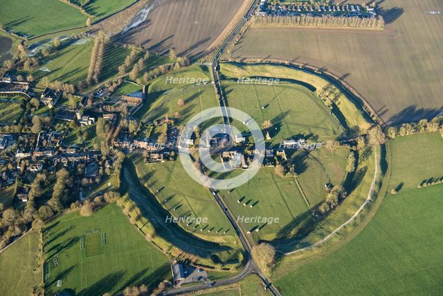 The village, Neolithic henge and stone circle, Avebury, Wiltshire, 2023. Creator: Damian Grady.