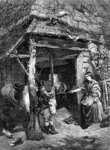 "The Village Smithy", by Lewis, in the Crystal Palace Picture Gallery, 1860. Creator: Morgan
