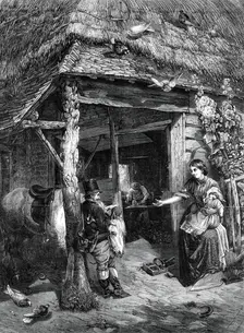 "The Village Smithy", by Lewis, in the Crystal Palace Picture Gallery, 1860. Creator: Morgan