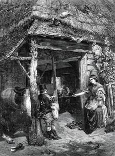 "The Village Smithy", by Lewis, in the Crystal Palace Picture Gallery, 1860. Creator: Morgan