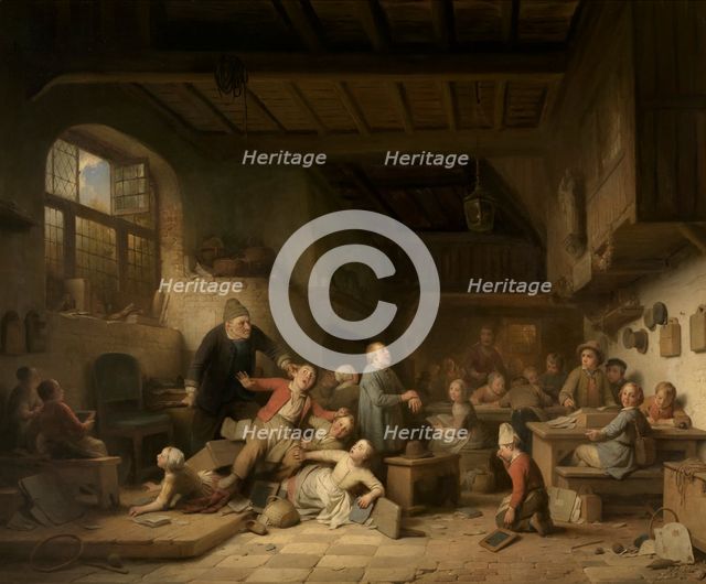 The Village School, 1854. Creator: Ferdinand De Braekeleer.