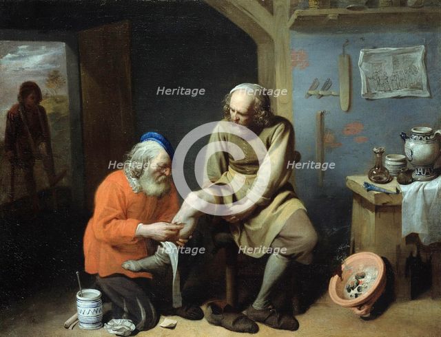 The Village Surgeon. Artist: Ryckaert (Rijckaert), David (1612-1661)