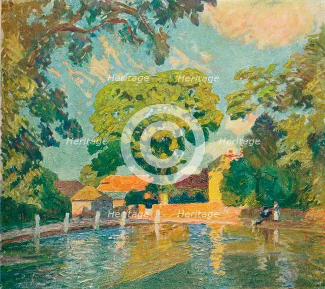 'The Village Pond, Upton Grey', c1914. Artist: Emile Claus.