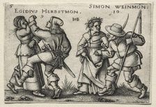 The Village Wedding: Egidius Herbstmon / Simon Weimon, 1546. Creator: Hans Sebald Beham (German, 1500-1550)