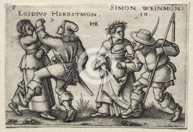 The Village Wedding: Egidius Herbstmon / Simon Weimon, 1546. Creator: Hans Sebald Beham (German, 1500-1550).