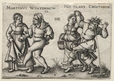 The Village Wedding: Martinus Wintermon / Nicolaus Cristmon, 1546. Creator: Hans Sebald Beham (German, 1500-1550)