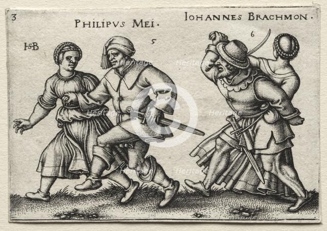 The Village Wedding: Philipus Mei / Johannes Brachmon, 1546. Creator: Hans Sebald Beham (German, 1500-1550).