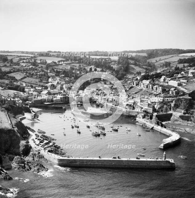The village, Victoria Pier and the harbour, Mevagissey, Cornwall, 1953. Artist: Aerofilms.