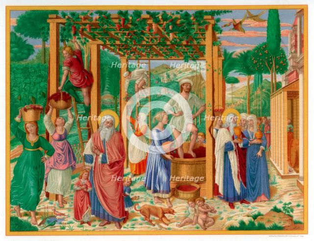 'The Vintage and Drunkenness of Noah', 1469-1484 (1870).Artist: Franz Kellerhoven