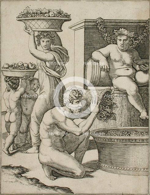 The Vintage, between 1517 and 1520. Creators: Marcantonio Raimondi, Raphael.