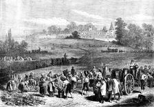 The Vintage in Medoc: the vineyards of Chateau Lafitte, 1871. Creator: Unknown
