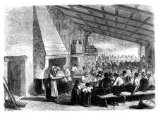 The Vintage of Medoc: labourers in the vineyard at their meals, 1871. Creator: Unknown