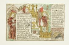 The Vintage of the Grapes of the Vine, from the Blockbook Apocalypse, 1465-70. Creator: Unknown