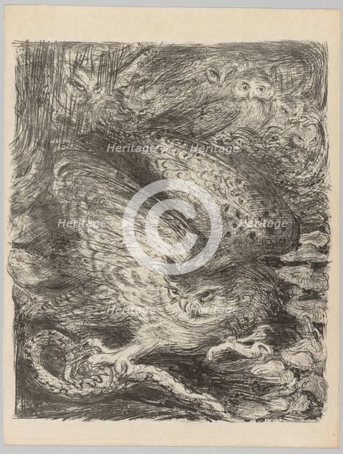 The Vintages!: Seven Owls and a Serpent, c. 1900. Creator: Henri de Groux (Belgian, 1867-1930).