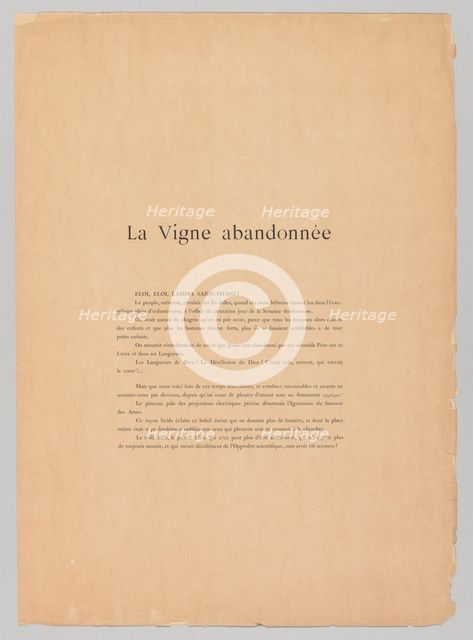The Vintages: The Vintages!, 1894. Creator: Henri de Groux (Belgian, 1867-1930); L'Estampe Originale.