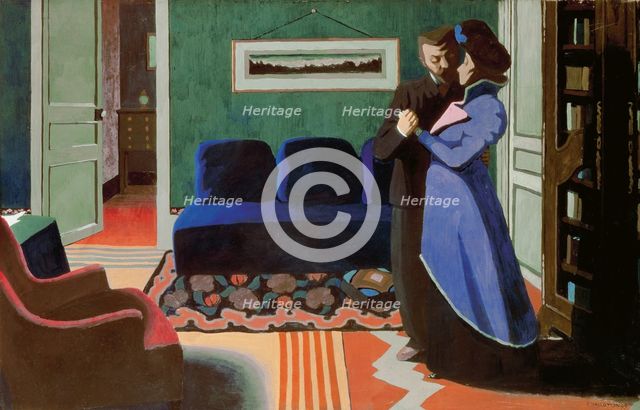 The Visit, 1899. Creator: Vallotton, Felix Edouard (1865-1925).
