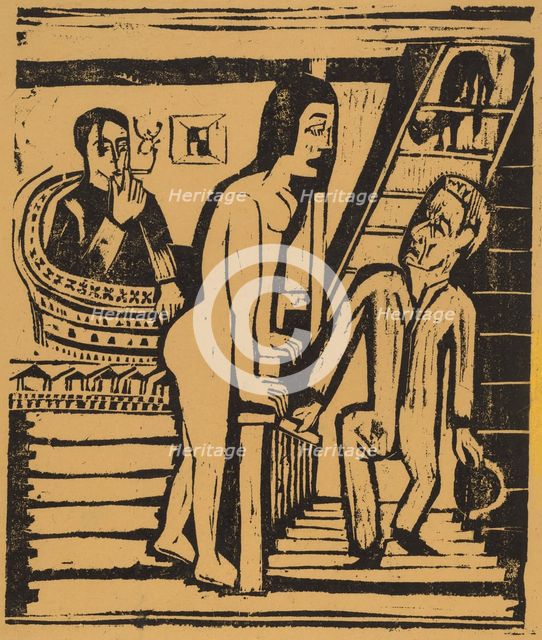 The Visit, 1923. Creator: Ernst Kirchner.