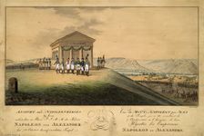 The visit of Napoleon and Alexander I to the battlefield of Jena, 1808. Artist: Geissler, Christian Gottfried Heinrich (1770-1844)