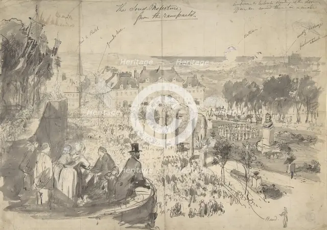 The Visit of Napoléon III to Boulogne-sur-Mer, 19th century. Creator: Constantin Guys.