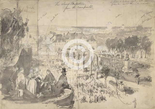 The Visit of Napoléon III to Boulogne-sur-Mer, 19th century. Creator: Constantin Guys.
