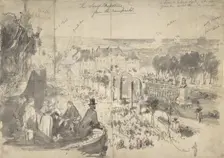 The Visit of Napoléon III to Boulogne-sur-Mer, 19th century. Creator: Constantin Guys