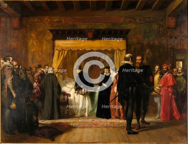 The Visit of Charles IX to Coligny, 1850. Creator: Comte, Pierre Charles (1823-1895).