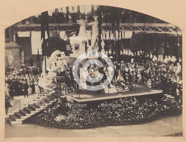 The Visit of the Emperor and Empress to the Crystal Palace, 1855. Creator: Philip Henry Delamotte.