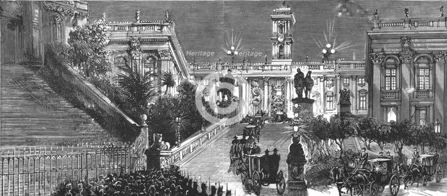 ''The Visit of the German Emperor to Rome; The arrival at the Capital', 1888. Creator: Unknown.
