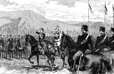 'The Visit of the German Emperor to Rome; the Emperor and the King of Italy passing between lines o Creator: Unknown