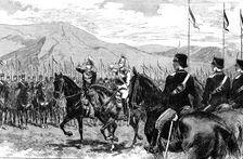 'The Visit of the German Emperor to Rome; the Emperor and the King of Italy passing between lines o Creator: Unknown