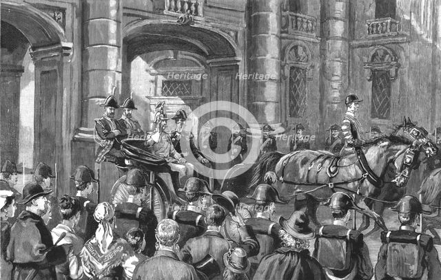 ''The Visit of the German Emperor to Rome; The Emperor and Prince Henry leaving the Vatican after th Creator: Unknown.