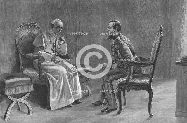 ''The Visit of the German Emperor, Frederick to Rome 1883; from a picture presented to the German Em Creator: Unknown.