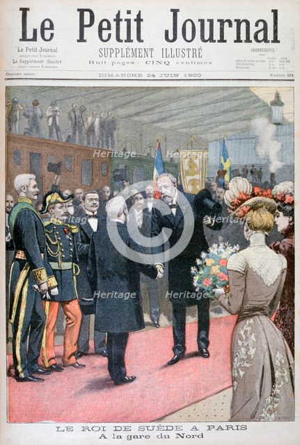 The visit of the king of Sweden to Paris, 1900.  Artist: Eugene Damblans