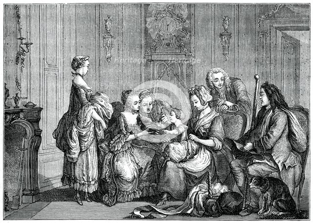 The Visit Of The Nurse, (1885).Artist: Eisen