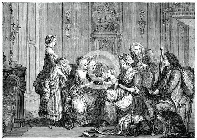 The Visit Of The Nurse, (1885).Artist: Eisen